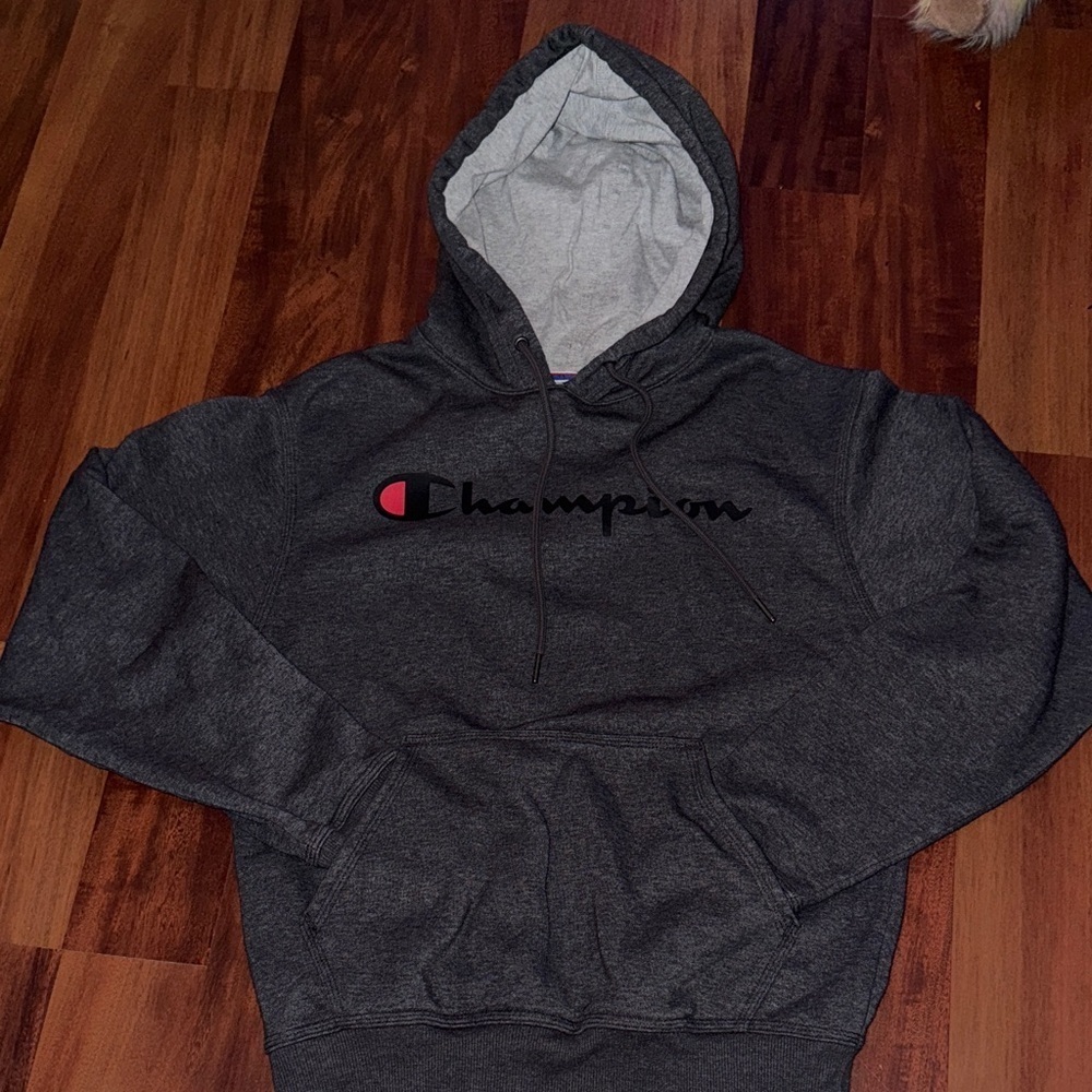 Champion Men's Dark Gray Hoodie - Picture 1 of 4